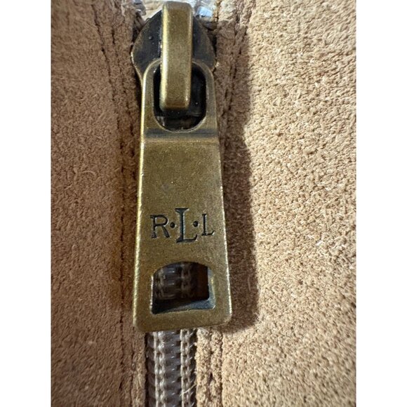 Lauren Ralph Lauren Fareeda Buckle suede Knee-High Boots sz 7.5 B color beige - Picture 10 of 10